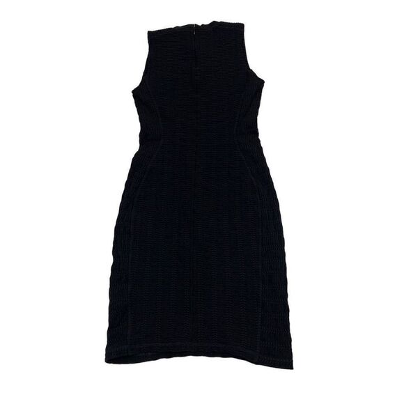 Rag & Bone Sz XS Textured Crew Neck Zip Back Sleeveless Shift Bodycon Mini Dress - Picture 2 of 7